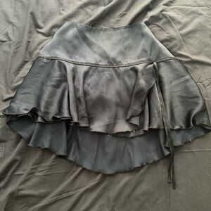 Elegant Black Silk Women's Skirt